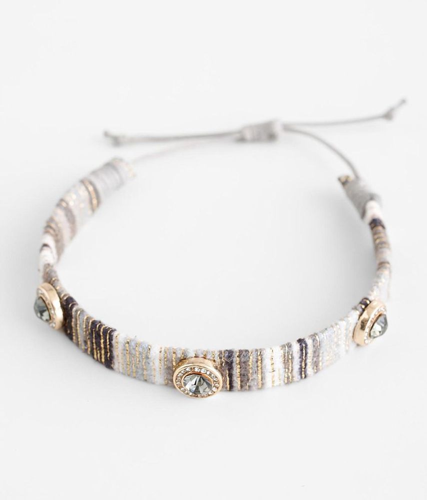 BKE Metallic Striped Slider Bracelet