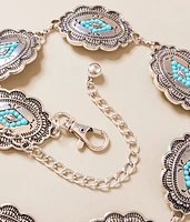 Turquoise Bead Chain Belt
