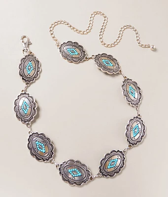 Turquoise Bead Chain Belt