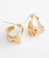 Warped Mini Hoop Earring