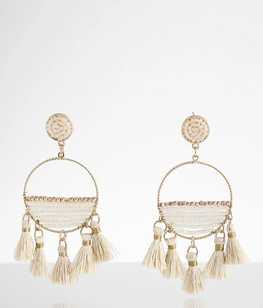 boutique by BKE Beaded Tassel Earring