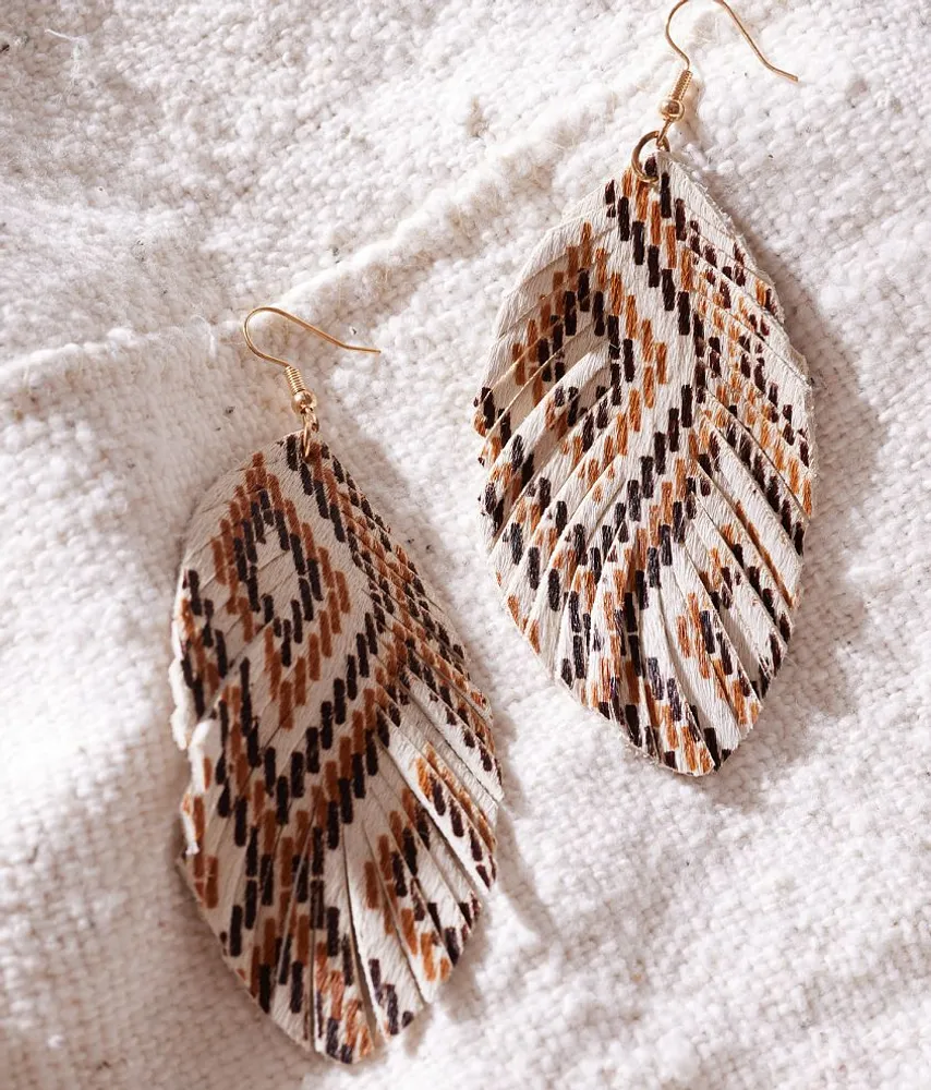 Sterling & Stitch Printed Drop Earring