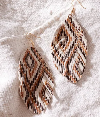 Sterling & Stitch Printed Drop Earring