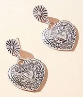 boutique by BKE Western Heart Earring