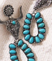 Turquoise Steer Earring