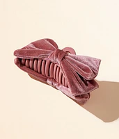 Velvet Bow Claw Clip
