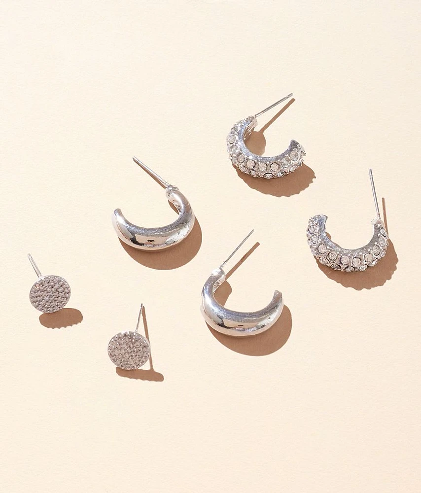 boutique by BKE 3 Pack Stud Earring Set