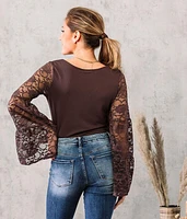 Lace Bell Sleeve Top