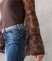 Lace Bell Sleeve Top