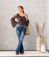 Lace Bell Sleeve Top