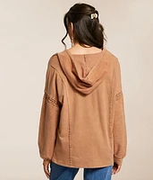 Pieced Crochet Hoodie