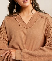 Pieced Crochet Hoodie