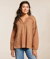 Pieced Crochet Hoodie