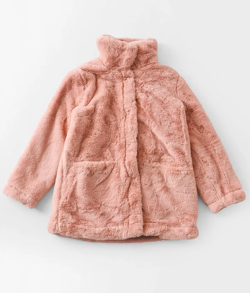Girls - Urban Republic Rosette Faux Fur Jacket