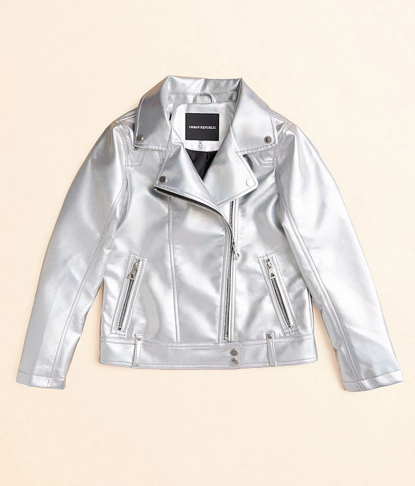 Girls - Urban Republic Metallic Moto Jacket