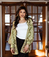 Embroidered Eyelet Kimono