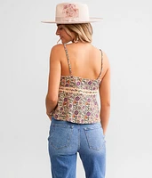 Rosette Lace Tank Top