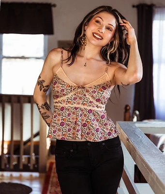 Rosette Lace Tank Top