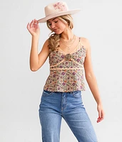 Rosette Lace Tank Top