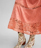 Floral Jacquard Maxi Dress