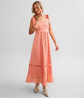 Floral Jacquard Maxi Dress