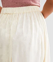 Floral Jacquard Maxi Skirt
