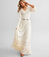 Floral Jacquard Maxi Skirt