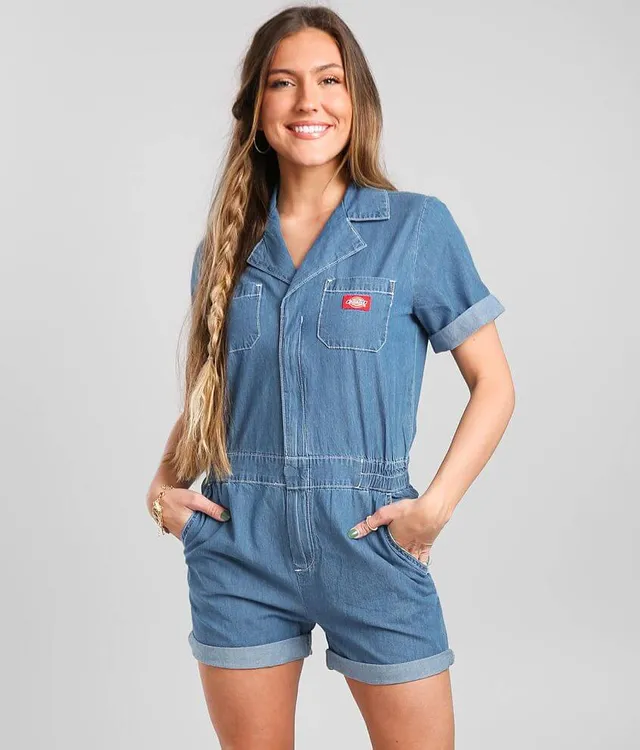 Listicle Undone Flare Denim Overalls - Women's Rompers/Jumpsuits