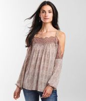 Daytrip Striped Cold Shoulder Top