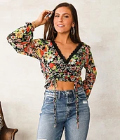 Floral Mesh Top