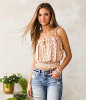 Willow & Root Mixed Paisley Cropped Tank Top
