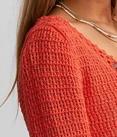 Crochet Cropped Sweater