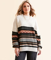 Gilded Intent Jacquard Oversized Sweater