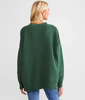 Chenille Cable Knit Metallic Sweater