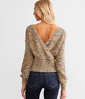 Color Pop Metallic Sweater
