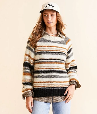 BKE Striped Eyelash Sweater