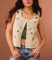 Floral Sweater Tank Top