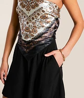 Floral Satin Hanky Romper