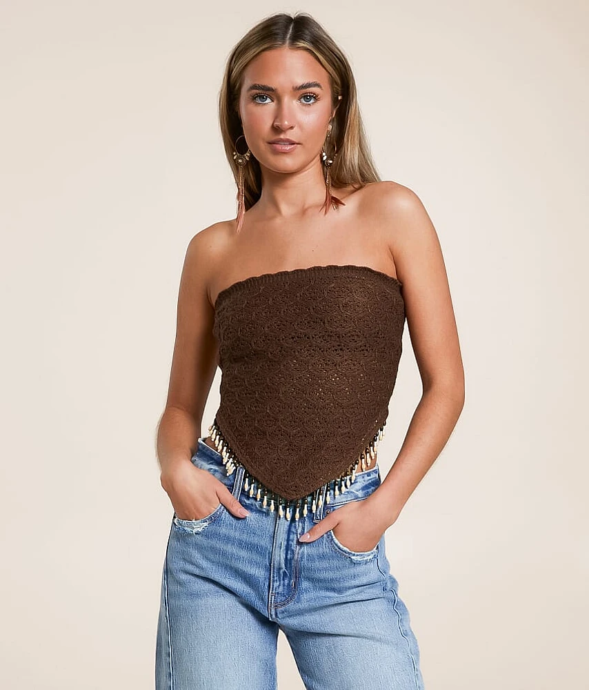 Beaded Crochet Hanky Tube Top