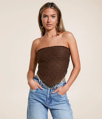 Beaded Crochet Hanky Tube Top