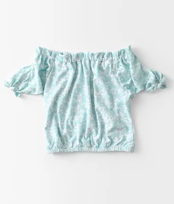 Girls - Willow & Root Floral Eyelet Top