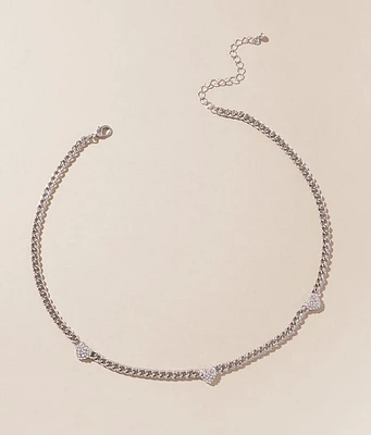 Glitz Heart Trio Necklace