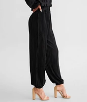 Pleated Satin Paperbag Jogger