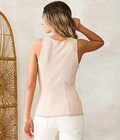 Fitted Mesh Tank Top