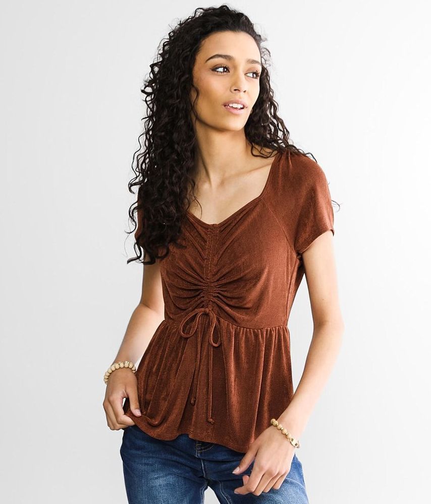 Daytrip Cinch Tie Babydoll Top