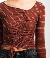 Asymmetrical Cinch Tie Top