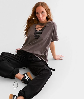 Rhinestone Oversized T-Shirt