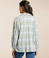 Plaid Brushed Knit Shirt