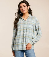 Plaid Brushed Knit Shirt