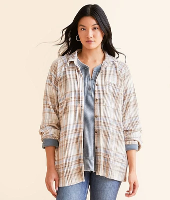 Modish Rebel Plaid Knit Shirt